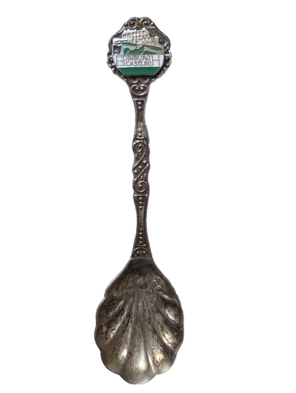 Vintage Edinburgh Castle Souvenir Silver Plated Collectible Spoon Scotland